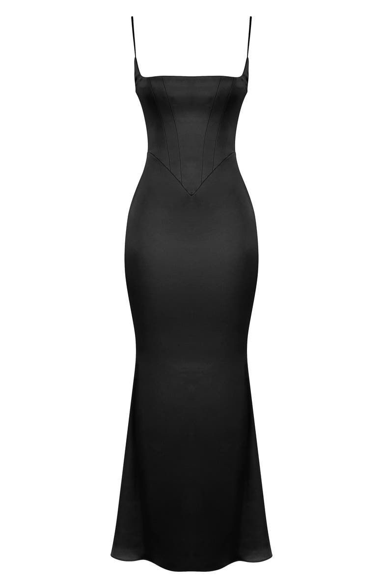 HOUSE OF CB Olivette Corset Maxi Dress, Alternate, color, Black
