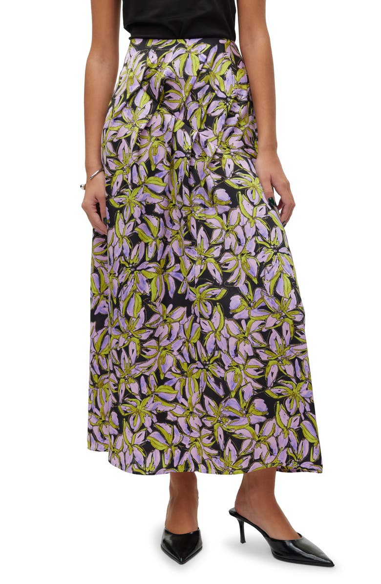 VERO MODA Kyra Drape Maxi Skirt, Main, color,