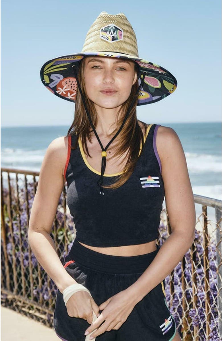 Hemlock Blend Straw Lifeguard Hat, Alternate, color, Fruit