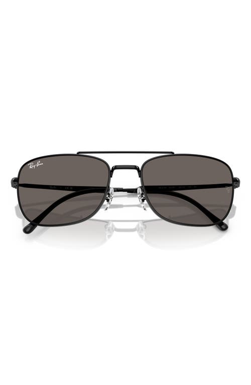 Ray Ban Ray-ban 62mm Rectangular Sunglasses In Black