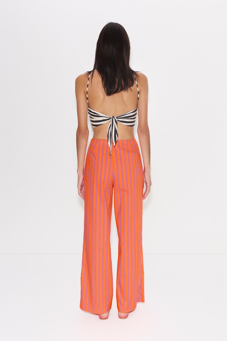 Kit Poplin Tie Top, Alternate, color, BLACK/WHITE STRIPE