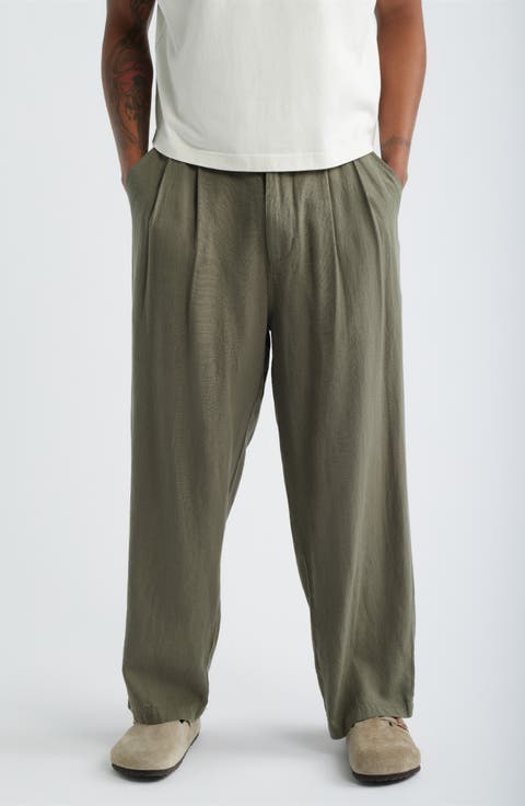 Foster Pleated Linen Blend Pants
