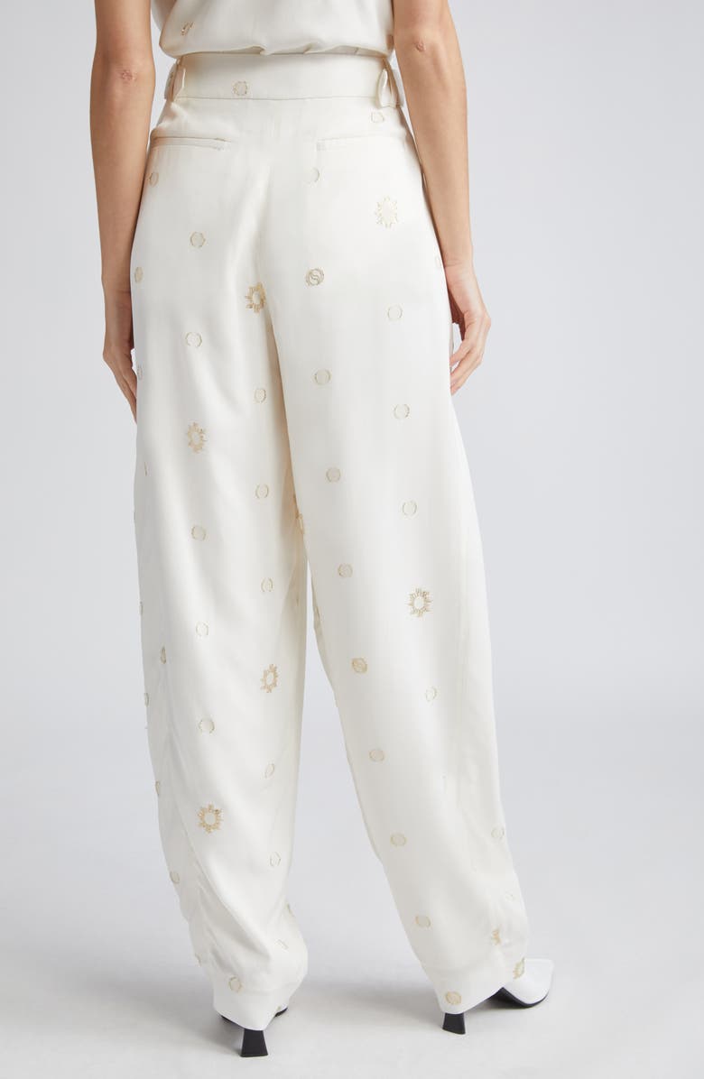 Stella McCartney Foil Dot Banana Leg Trousers, Alternate, color, 