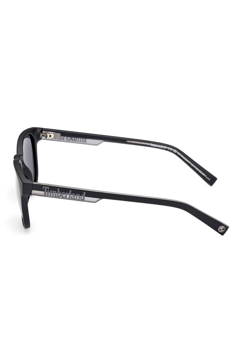 51mm Polarized Round Sunglasses, Alternate, color, MATTE BLACK / SMOKE POLARIZED