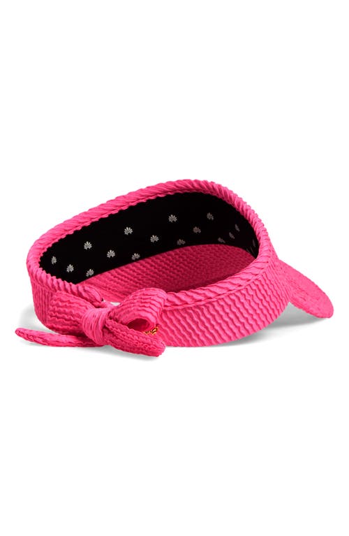 Lele Sadoughi Swimmer Bow Tie Visor In Pink