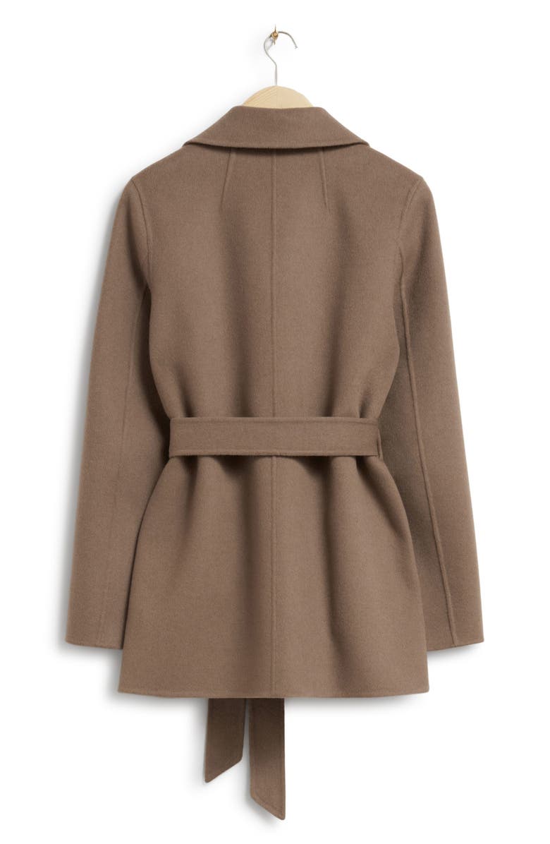 & Other Stories Belted Wool Blend Coat, Alternate, color, 