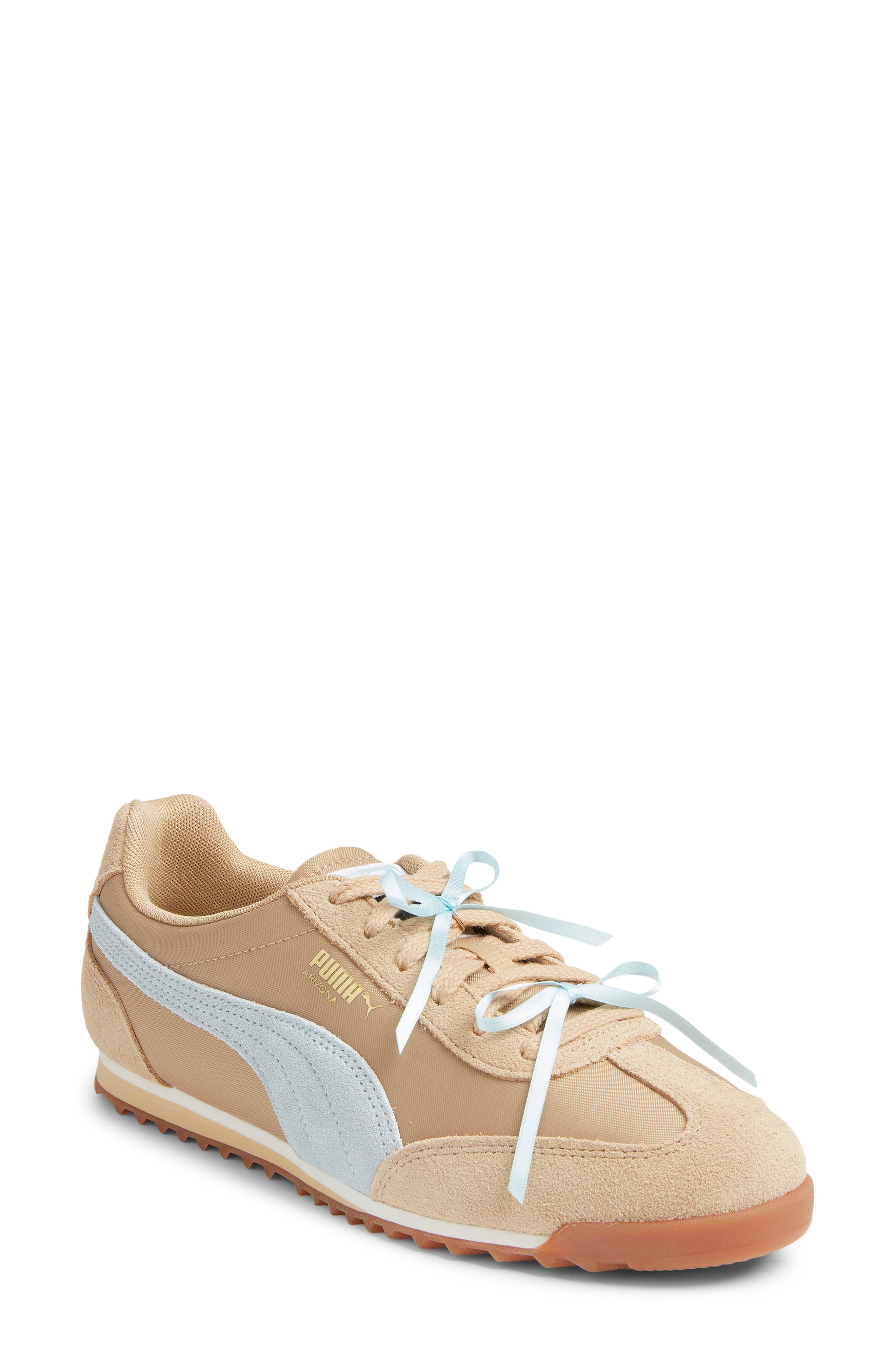 PUMA Arizona Bow Sneaker, Main, color, Sand Dune/ Fresh Water