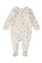 Banana Print Cotton Rib One-Piece Footed Pajamas