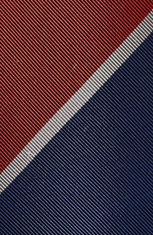 Thom Browne Alternative Stripe Silk & Cotton Mogador Tie In Multi
