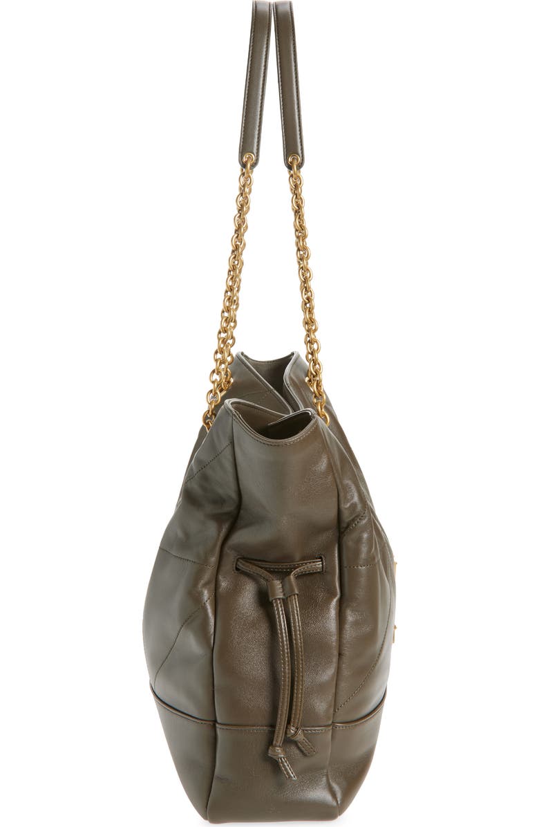 Saint Laurent Jamie 4.3 Patchwork Leather Shopper, Alternate, color, Light Musk