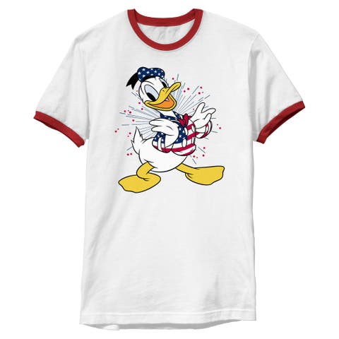 Men's Mickey & Friends Patriotic Donald Duck  Graphic T-Shirt