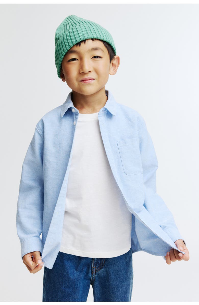 H&M Cotton Shirt, Alternate, color, Light Blue