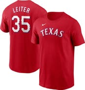 Nike Men's Nike Jack Leiter Red Texas Rangers Fuse Name & Number T-Shirt