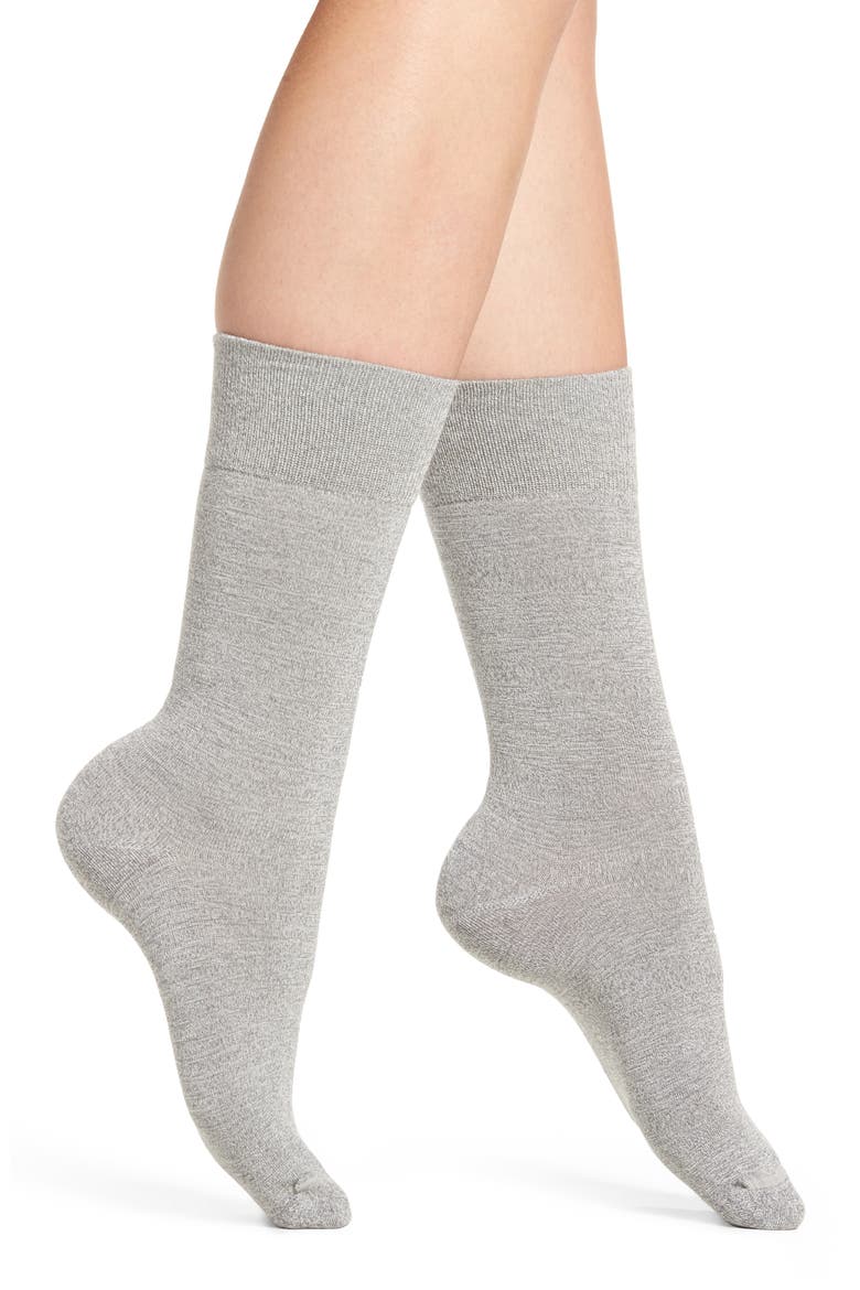 Solid Crew Socks, Main, color, GREY PEARL HEATHER
