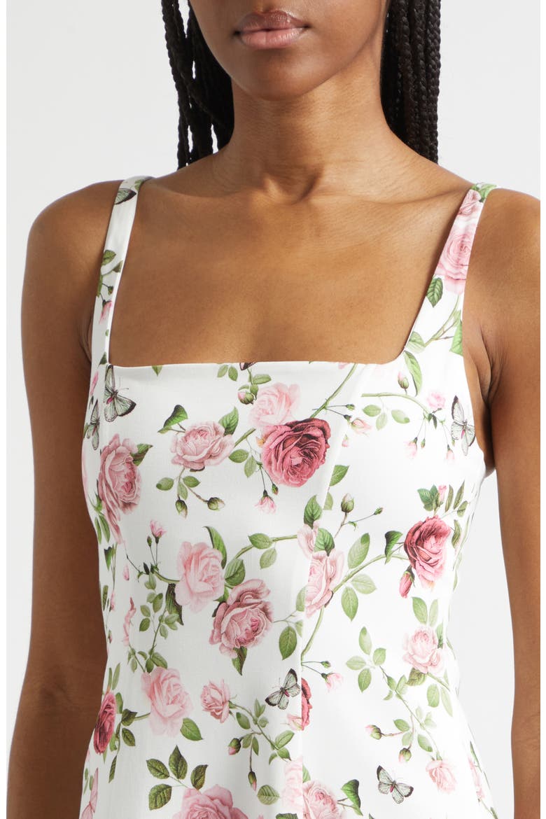 Julia Floral Dress, Alternate, color, GARDEN GOSSIP OFF WHITE