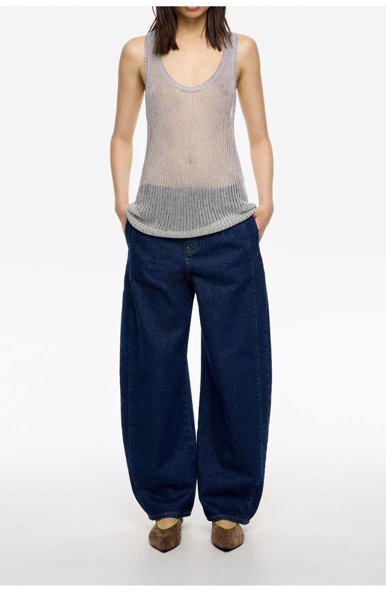 Bimba y Lola Buckled Denim Jeans, Main, color, Dark Denim Blue