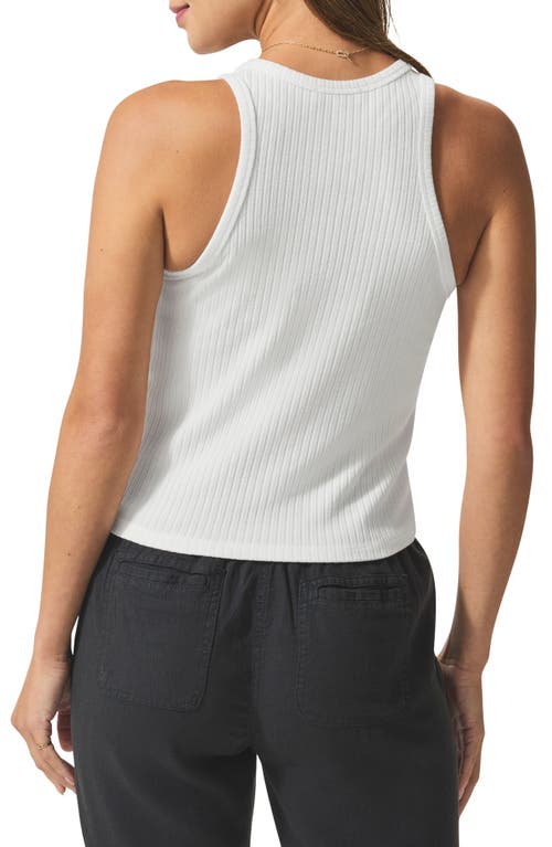 Splendid Ribbed Tank Top In Fresh White