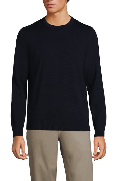 Fine Gauge Cotton Crew Neck Sweater