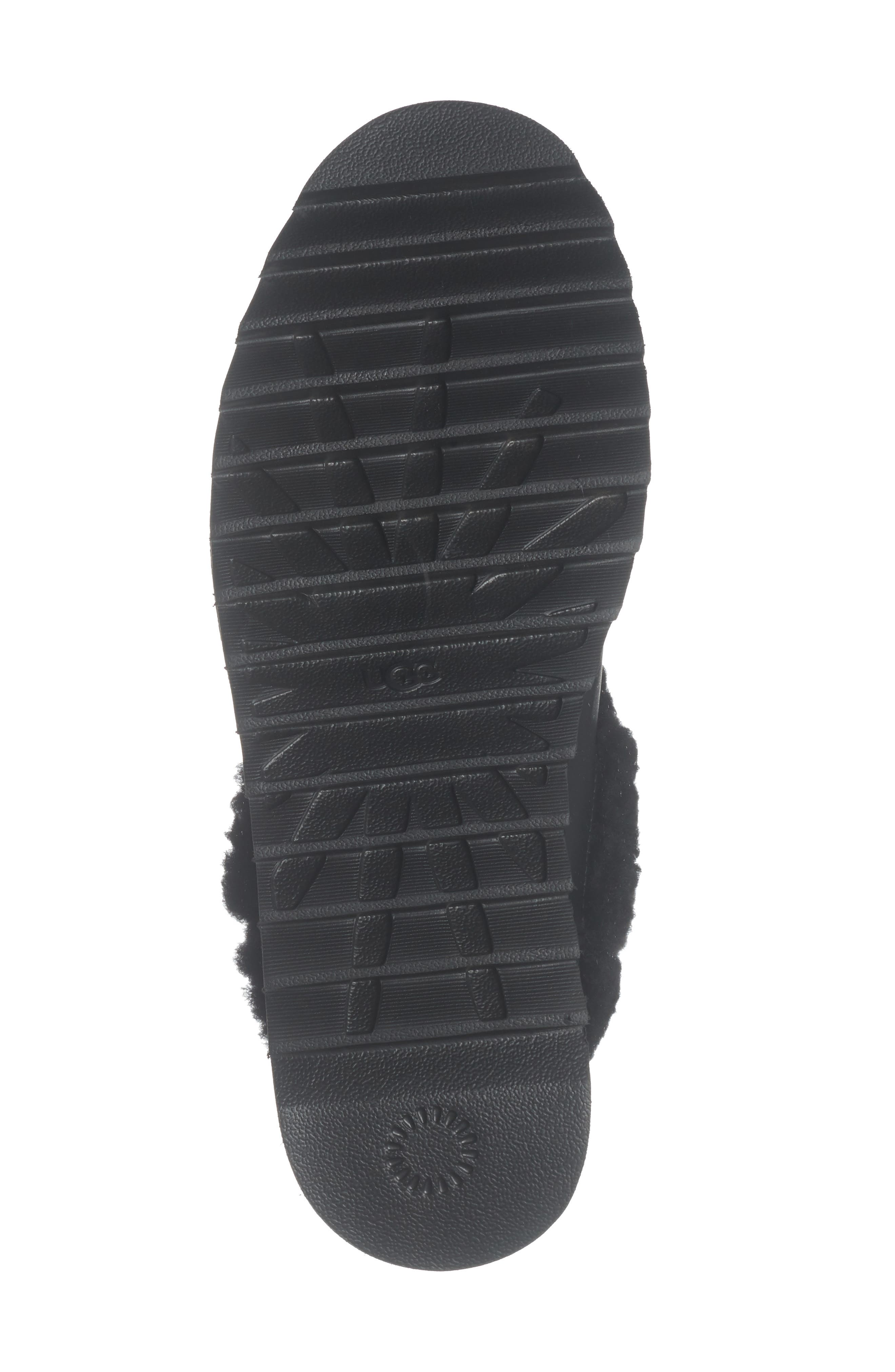 UGG<sup>®</sup> Ultra Mini Alina Curled Genuine Shearling Platform Boot, Alternate, color, Black