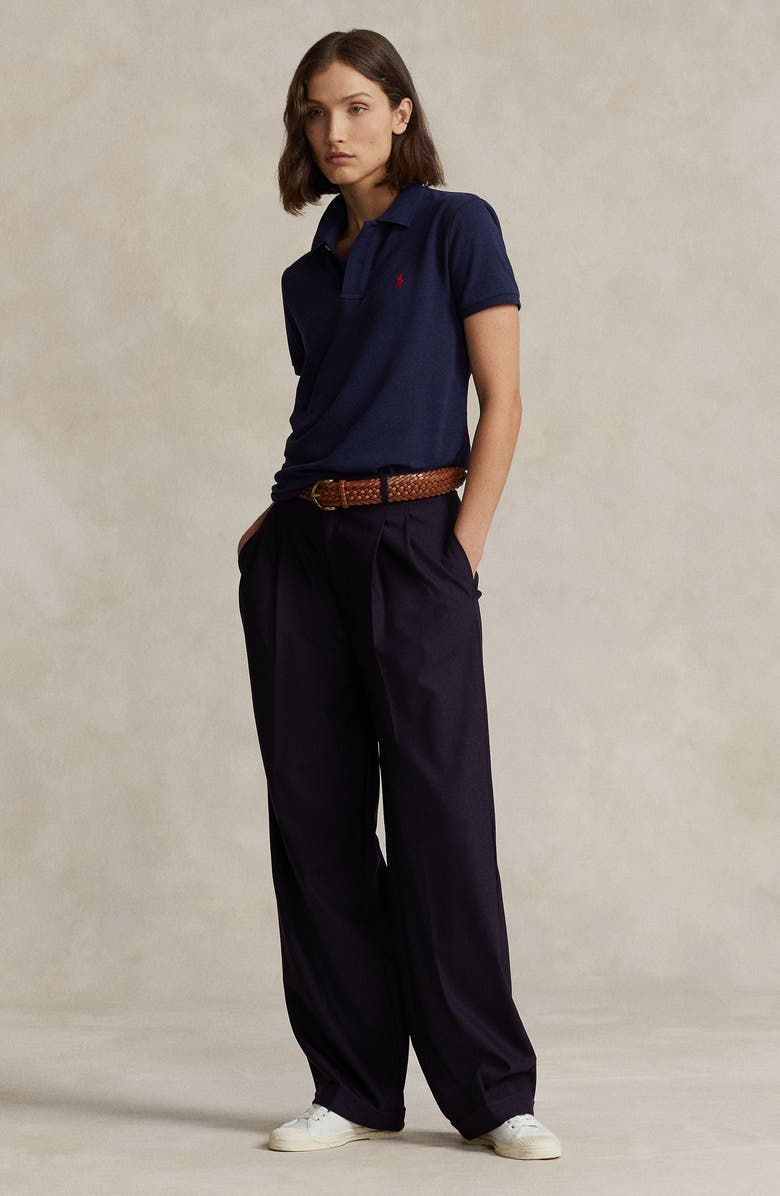 Polo Ralph Lauren Classic Fit Piqué Polo, Alternate, color, Newport Navy/ Red Pp