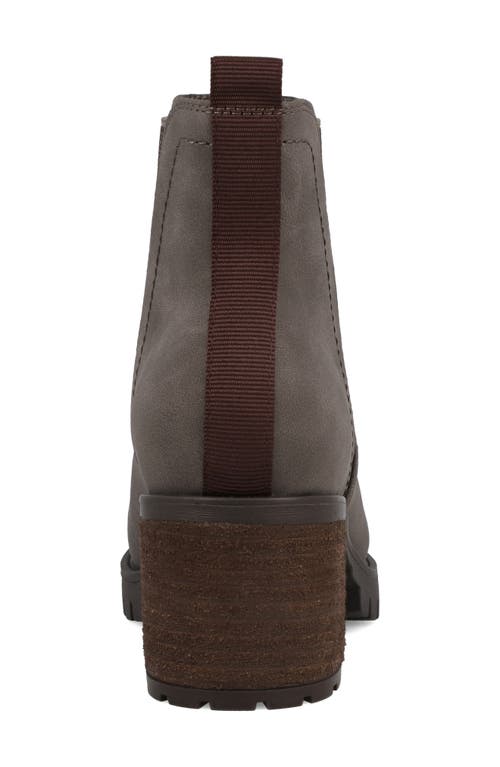 Mia Jody Ribbed Lug Sole Chelsea Boot In Brown