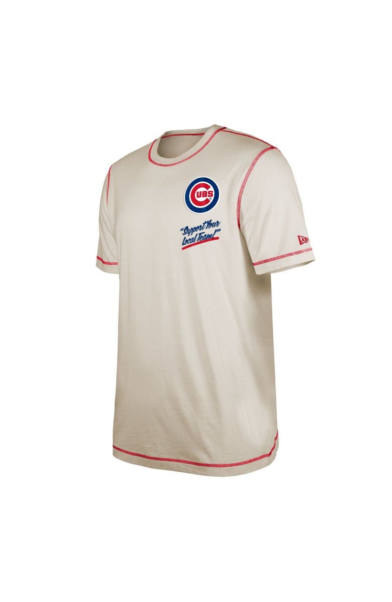 New Era Men's New Era Cream Chicago Cubs Team Split T-Shirt, Alternate, color, 