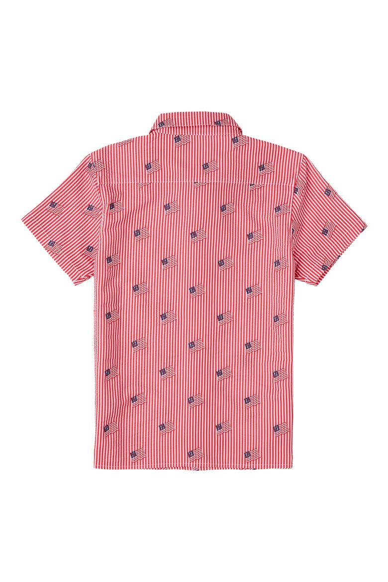 Old Glory Weekender Seersucker Shirt, Alternate, color, RED