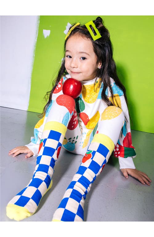 Doiy Kids' Apple Juice 3d Crew Socks In Blue