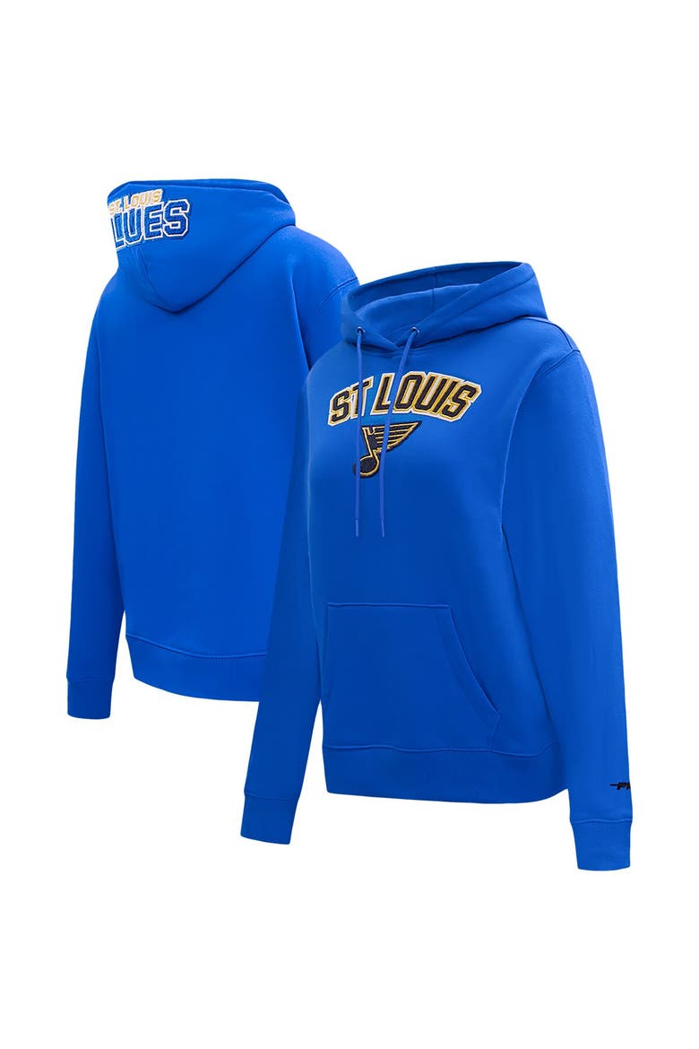 Women's Pro Standard Blue St. Louis Blues Classic Chenille Pullover Hoodie, Alternate, color, Blue