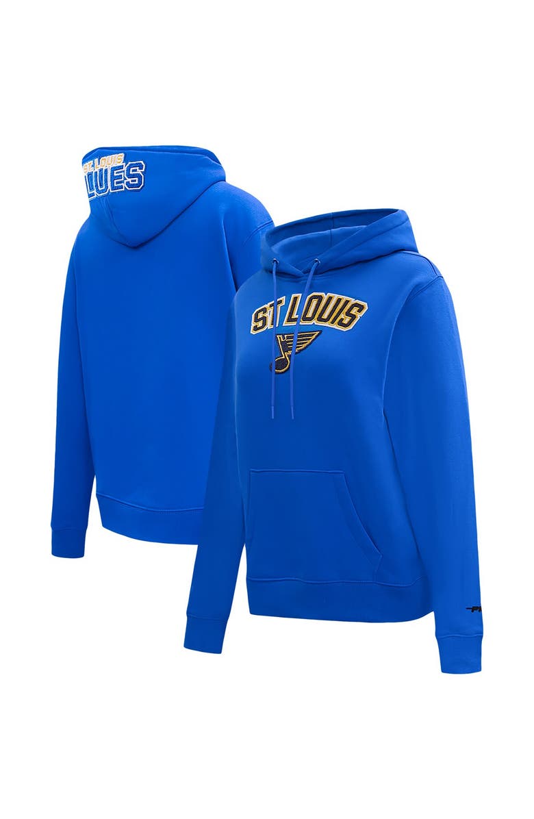 PRO STANDARD Women's Pro Standard Blue St. Louis Blues Classic Chenille Pullover Hoodie, Alternate, color, Blue