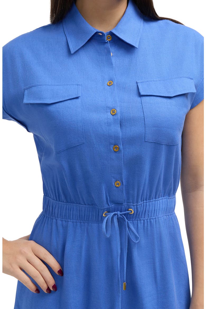 Drop Shoulder Shirtdress, Alternate, color, AZURE