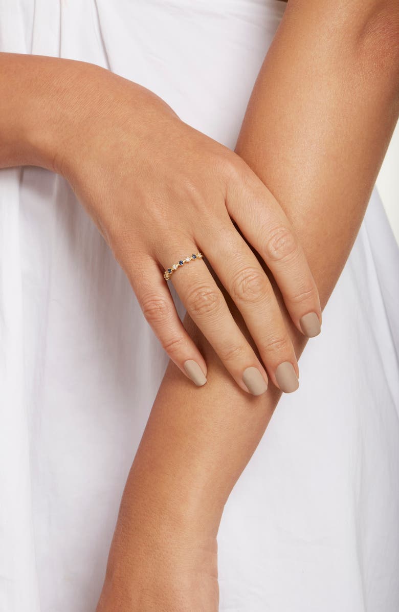 STONE AND STRAND Out of the Blue Sapphire & Diamond Ring, Alternate, color,