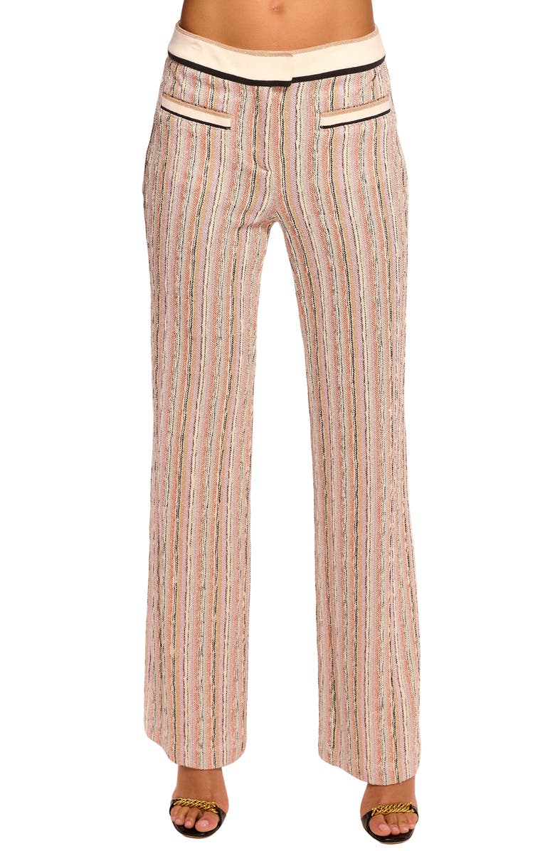 Ramy Brook Kyla Sequin Stripe Straight Leg Pants, Main, color, 