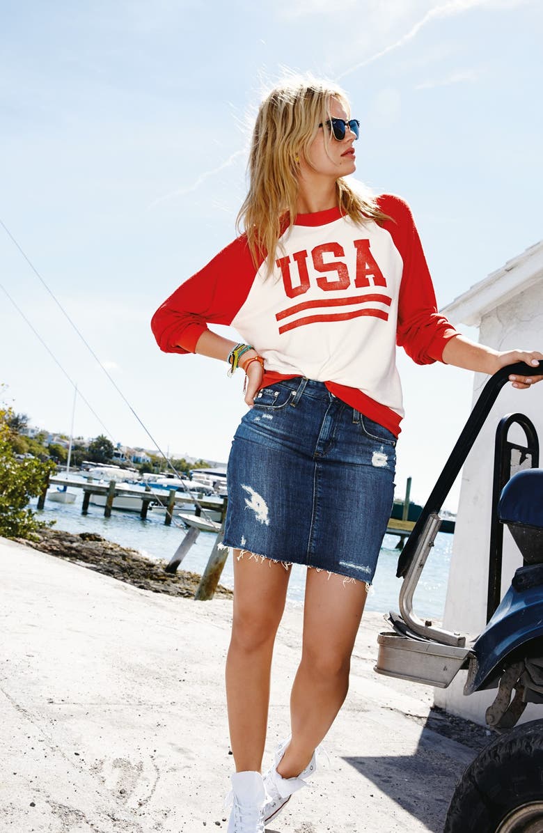 Wildfox 'USA' Graphic Sweatshirt, Alternate, color, 
