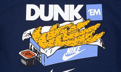Nike Kids' Sportswear Cotton Graphic T-shirt In Midnight Navy