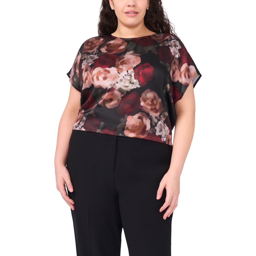 Halogenr Halogen(r) Floral Cap Sleeve Top In Multi