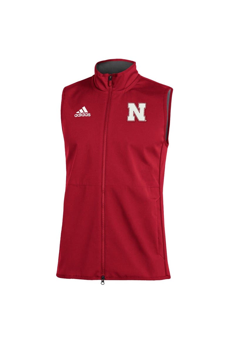 Men's adidas Scarlet Nebraska Huskers Sideline Game Mode AEROREADY Vest, Alternate, color, Scarlet