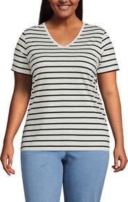 Lands' End Supima Cotton V-Neck T-Shirt