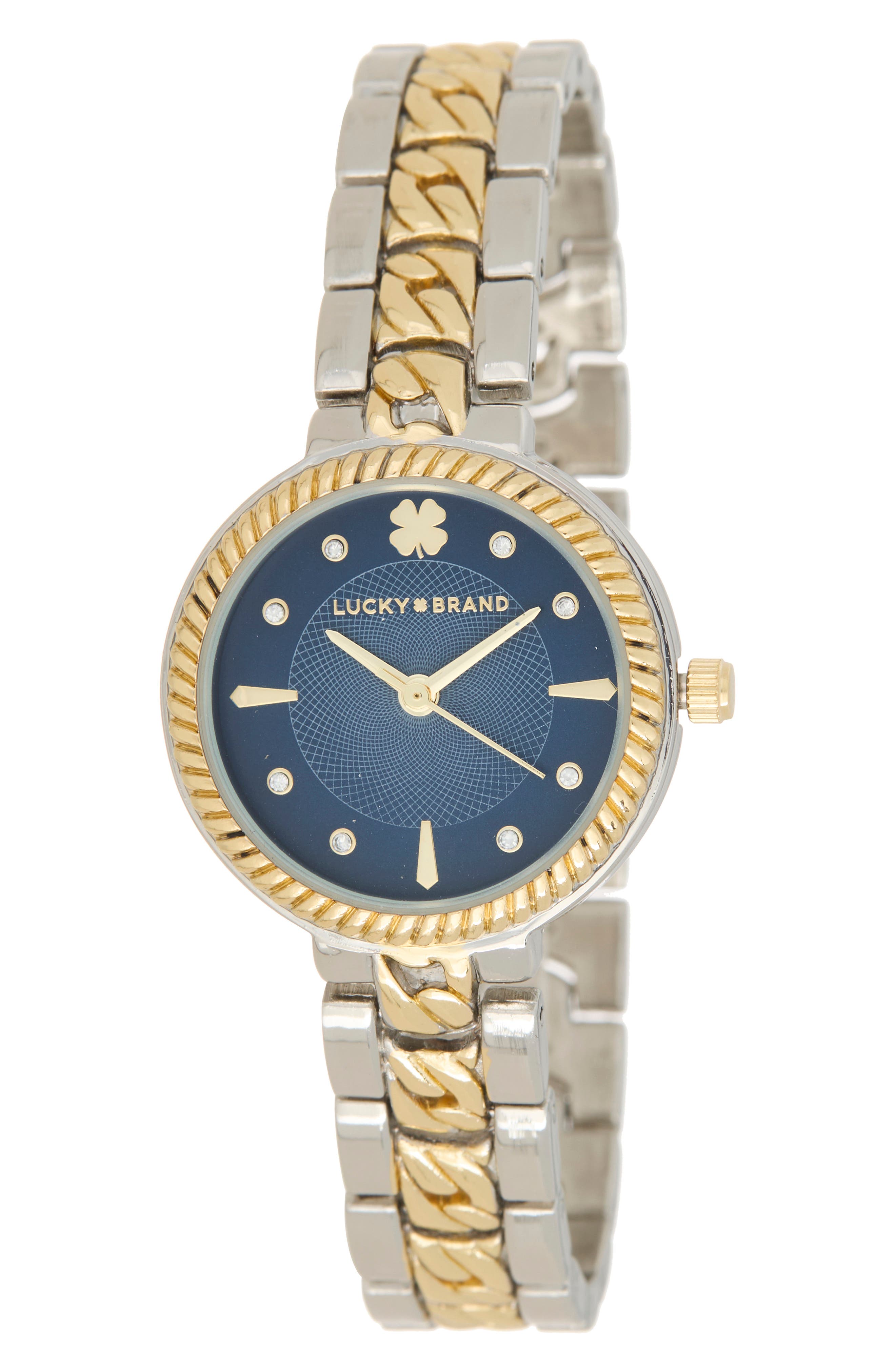 Two Tone Round Bracelet Watch, 28mm x 37mm