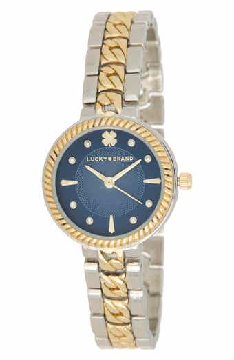 Two Tone Round Bracelet Watch, 28mm x 37mm