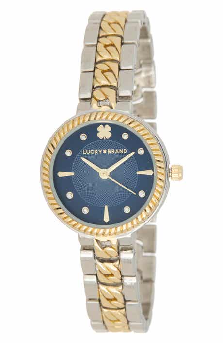 Two Tone Round Bracelet Watch, 28mm x 37mm