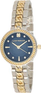 Lucky Brand Two Tone Round Bracelet Watch, 28mm x 37mm