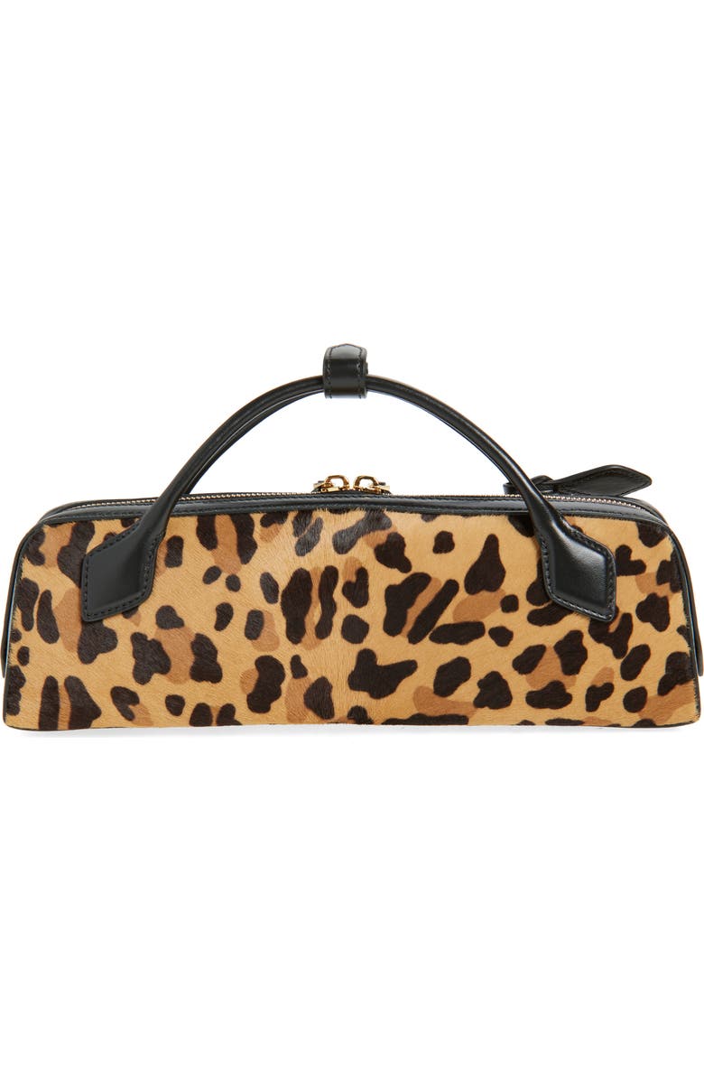 Alaïa Le Teckel Genuine Calf Hair East/West Clutch, Alternate, color, Brun Sepia