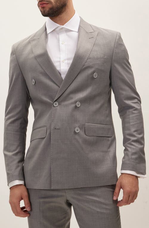 Ron Tomson Super 120s Wool Double Breasted Tuxedo Jacket