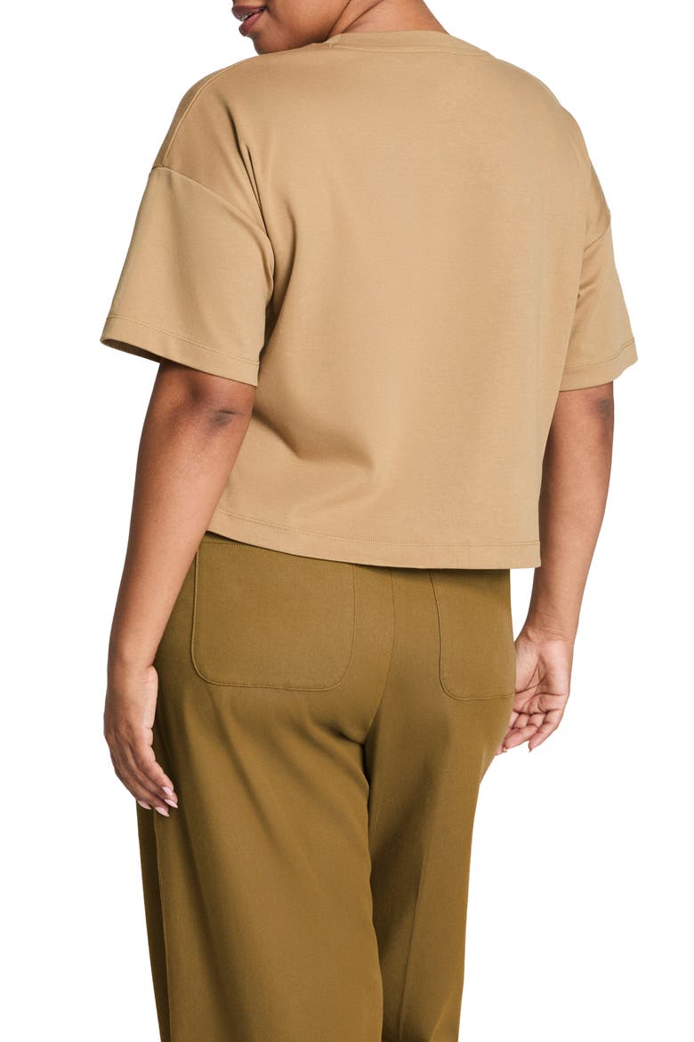Cool Boxy Cotton T-Shirt, Alternate, color, BARLEY
