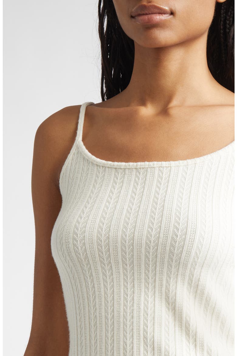 Brodier Knit Camisole, Alternate, color, ECRU