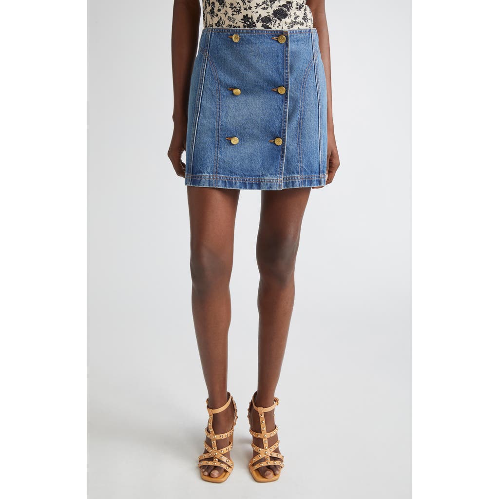 Ulla Johnson The Clara Denim Miniskirt In Blue