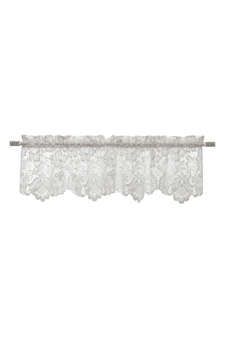 Outdoor Decor by Commonwealth Floral Lace Flat Valance, Main, color, 