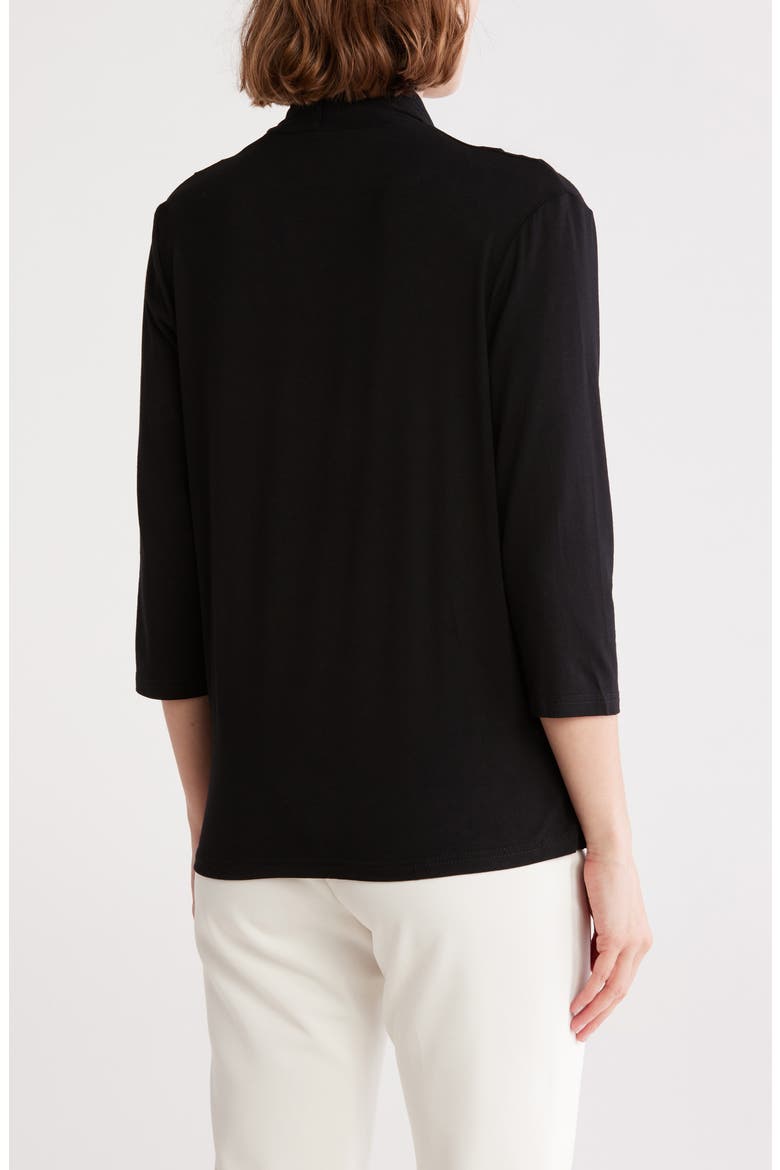 Crossover Woven Top, Alternate, color, BLACK