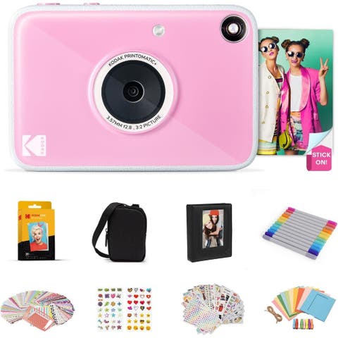 KODAK Printomatic+ Instant Camera Gift Bundle Kit